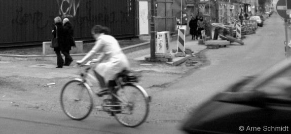 The Cyclist - Berlin Mitte, January 2012